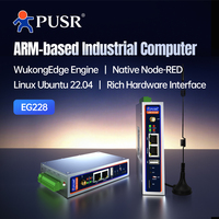 PC industriel sans ventilateur PUSR RK3506J Ubuntu 22.04 pour passerelle Edge 512 Mo RS485 CAN FD Node-RED 4G WiFi Ethernet EG228 en stock