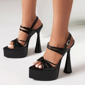 Sandalias de Plataforma Alta de Verano para Mujer, Punta Abierta, Tacones Altos de 15 CM, Correa Trasera, Zapatos de Vestir Sexys para Mujer - Product Image 2