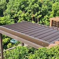 Auvent de toit rétractable extensible en alliage d'aluminium pour extérieur, télécommande intelligente, résistant au vent, électrique, anti-UV, imperméable