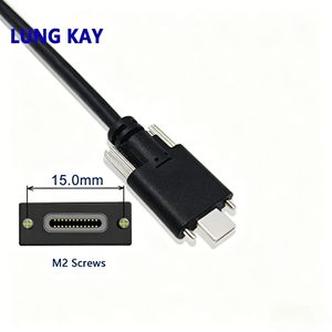 Industrial camera equipment dedicated double screw fixed Type-C <b>cable</b> right angle bend 5A fast charging data transmission <b>cable</b> - Product Image 2