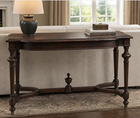 Meuble d'entrée en bois massif style campagnard américain, table d'appoint vintage pour canapé, rangement, fabricant direct, grande quantité