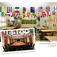 Drapeaux du monde personnalisés en polyester imperméable 1,5x3ft, impression numérique, pour événements internationaux, guirlandes décoratives