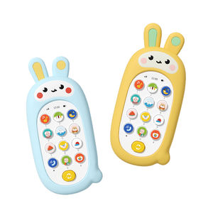 Conejo <span class=keywords><strong>de</strong></span> dibujos animados funda <span class=keywords><strong>de</strong></span> silicona musical bebé niños <span class=keywords><strong>juguete</strong></span> eléctrico móvil Teléfono Móvil Inteligente - Product Image 1