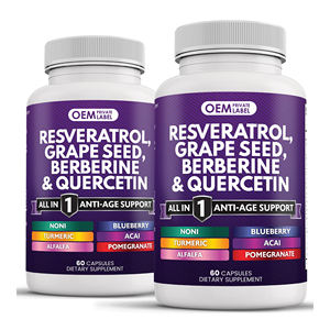 Suplemento de Resveratrol, Berberina, Extracto de Semilla de Uva, Quercetina y Polifenoles OEM con Extracto de Noni, N-Acetil Cisteína y Extracto de Açaí - Product Image 1