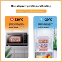 Boîte de conservation alimentaire isolée en plastique PP de qualité alimentaire, transparente, pour réfrigérateur et congélateur, organisateur de rangement pour cuisine et épices