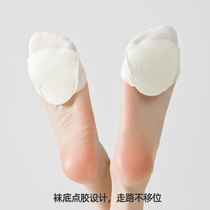 2026 Spring/Summer New Arrival Half-length <b>Socks</b>, Ice Silk Cotton Invisible <b>Socks</b>, Forefoot Insole, Half-covered Single Shoes, - Product Image 3