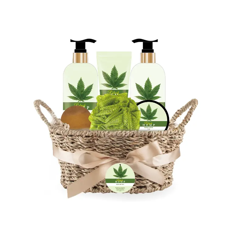 High Quality Custom Kit Eco Friendly Design And Body Lotion Lady Gift Basket Bath Set