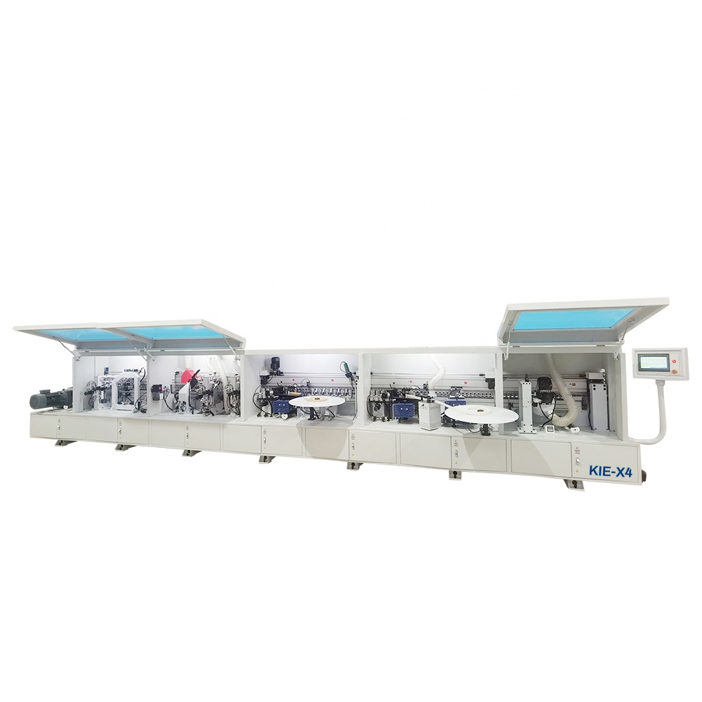 45 градусов ПВХ МДФ Кромкооблицовочный станок деревообрабатывающий автоматический 45 конический Кромкооблицовочный станок с двойной функцией обрезки