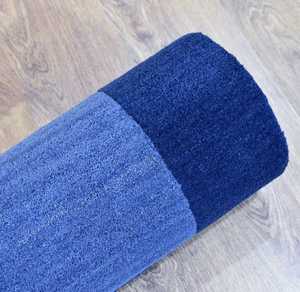 พรมปูพื้นขนแกะตกแต่งด้วยมือเป็นมิตรกับสิ่งแวดล้อมผ้าขนสัตว์เนื้อละเอียดสีน้ำเงินเข้มปรับแต่งขนาดที่มีลวดลายแอบสแตรก - Product Image 6