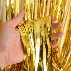 Tirai Foil Aluminium Multiwarna 2M, Tirai Rumbai Berkilau untuk Latar Belakang Pesta Pernikahan dan Ulang Tahun - Product Image 3