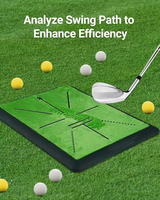 Bestbewertete tragbare Tri-Turf Golf-Schlagmatte mit echtem Spielgefühl für Indoor/Outdoor-Übungen, Schwungbahnmarkierungen für Eisen für Zuhause/Garage
