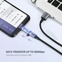 UGREEN Adaptador Micro USB a Tipo C Hembra a Micro USB Macho Conector de conversión Soporte de carga y sincronización de datos