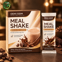 Poudre de shake diététique OEM saveur chocolat, à base de café vert naturel, substitut de repas pour une gestion facile du poids