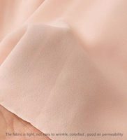 Tissu en polyester mousseline froissée effet crêpe, vente en gros d'usine