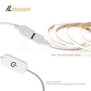 6A发光二极管调光器USB 5v触摸感应开关10-100% 开/关可调光黑色或白色塑料外壳无焊接USB公母插座 - Product Image 6