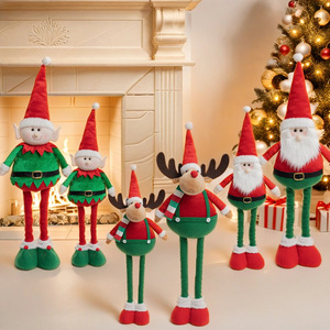 New Arrival dễ thương mở rộng giáng sinh trang trí nhồi bông đồ chơi co giãn Santa Claus ELF Elk búp bê - Product Image 4