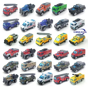 Alloy Car 1:64 Wholesale Alloy Car Engineering Vehice Fire Truck Simulation Model Diecast Metal Car Toy