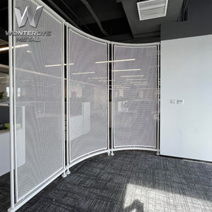 Panneau de séparation murale moderne minimaliste personnalisé en acier inoxydable 304 201 noir, écran de cloison en fil métallique pour villas et hôtels - Product Image 6