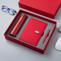 Coffret Cadeau Luxe 2025 : Carnet A5 Rigide, Bouteille d'Eau, Porte-clés, Stylo, Portefeuille – Emballage Personnalisable par Sublimation