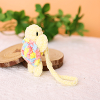 Peluche Doux Crochet Animales Marinos Poupée Tortue De Mer Décor En Peluche Figurines D'animaux Aquarium Souvenir Amigurumi Tricot Jouet Décoration
