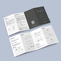Brochure personnalisée haut de gamme imprimée offset - Pliante en trois volets en papier couché pour la promotion marketing d'entreprise et la présentation de la marque
