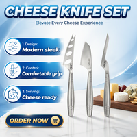 Ensemble de couteaux à fromage portables multifonctionnels en acier inoxydable de haute qualité Junqin, respectueux de l'environnement, un excellent article cadeau