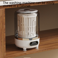 Mini Lave-Linge Portable 3000mAh, Capacité 3L, Essorage et Lavage pour Linge Bébé, Chaussettes, Sous-Vêtements, Chargement USB, Machine à Laver et Sécher Électrique