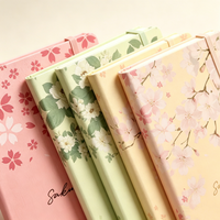 Carnet A5 à couverture souple, esthétique Kawaii, bloc-notes mignon, design personnalisé, imprimé floral, carnets A5 floraux pour filles, cadeau pour notes quotidiennes