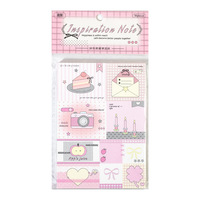 Paquete de 50 Hojas de Notas Adhesivas con Diseño de Patchwork, Serie de Notas de Inspiración, Suministros para Diario Creativo, Notas Diarias para Estudiantes, Decoraciones para Empaquetar