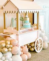 Chariot à bonbons personnalisé pour mariage, enfants, Noël, fête, décoration de chariot à desserts, achat en ligne