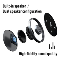 Micrófono Dinámico de Escritorio USB Omnidireccional de 360 Grados con Altavoz de Radio para Uso en Mesas de Conferencia, Metal y Plástico