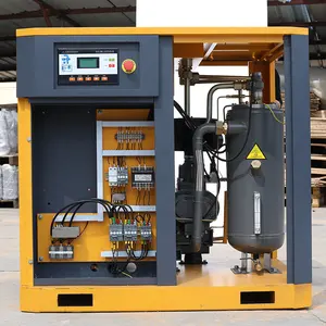 Compressor de ar industrial tipo parafuso 20HP 8 bar, 220V 380V 15KW 70 CFM 500L 0.8Mpa, em estoque, para trabalhar madeira