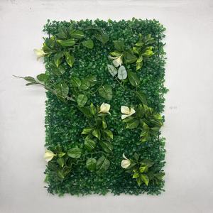 Décoration d'intérieur, jardin vertical mural, matériau PE, herbe verte et fleurs en plastique, plante artificielle, catégorie de produits de verdure - Product Image 3