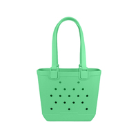 Bolso de Mano Personalizado Tipo B, Duradero, Grande, Mediano, Pequeño, Impermeable, de Silicona, Espuma EVA, Goma, para Playa, con Decoración de Perlas