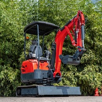 HT18DS3P Crawler Digger Bagger Mini Excavator 1 Ton 2 Ton 3.5 Ton Mini Excavator Kecil untuk Dijual