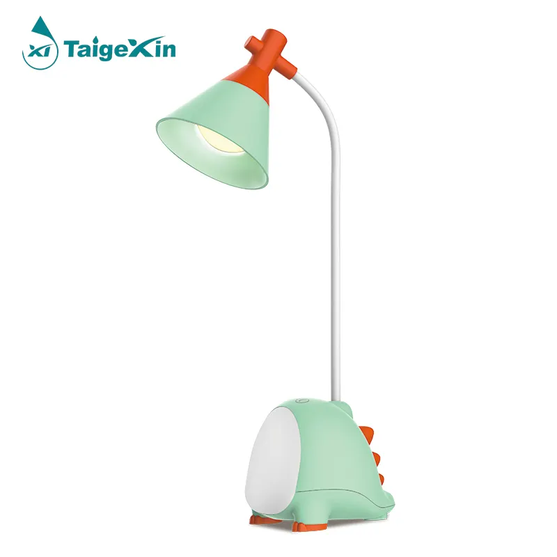 Lovely 360 Gooseneck Adjustable Light Green Orange Choosable Guangzhou LED Table Lamp Smart Desk Lamp for Kids