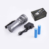 Linterna LED de Mano QXMOVING Súper Brillante, Recargable, Impermeable, con Cuerpo de Aleación de Aluminio, para Camping, Caza y Emergencias