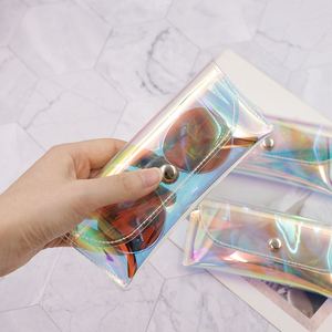 Transparent TPU Iridescent Eyeglasses <b>Case</b> Vintage Clear Sunglasses Pouch Portable Travel <b>Glasses</b> Bag <b>for</b> Daily Wear - Product Image 5