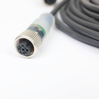 Câble M12 4 broches A-Code femelle-femelle avec indicateur LED, signal PNP NPN, état du signal, étanchéité IP67, rallonge de capteur