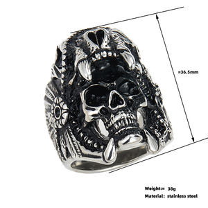 <span class=keywords><strong>2023</strong></span> nouvelle bague crâne scorpion style punk en acier inoxydable 316L - Product Image 2