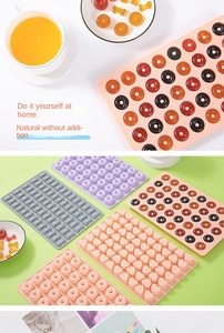 Produsen grosir produk cetakan makanan tambahan manual silikon cetakan permen donat bentuk hati kualitas makanan - Product Image 3