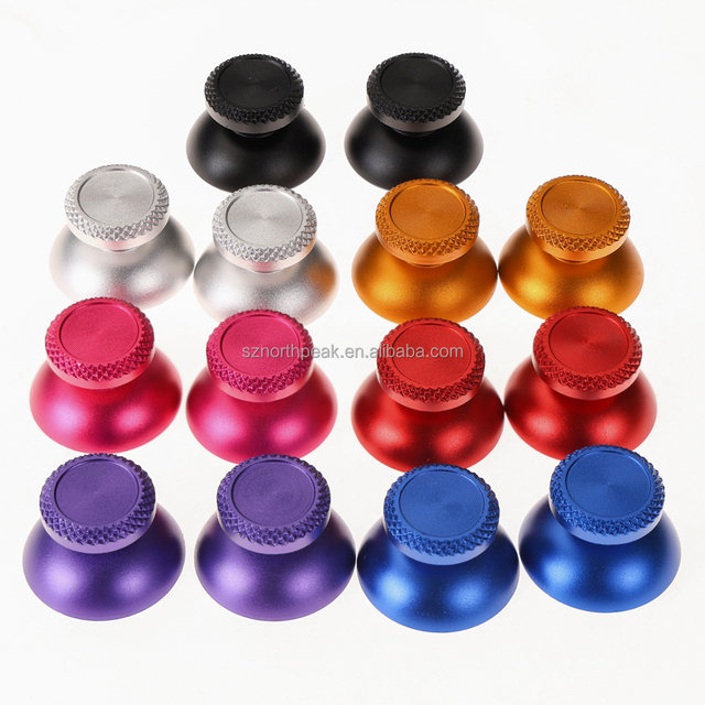Replacement Aluminum Alloy Metal Joystick for PS4 Gamepad Thumbstick Mushroom Cap for Xboxes One Controller