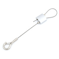 Kit de suspension à câble coulissant réglable en hauteur avec rail en aluminium pour œuvres d'art murales et cadres photo – Fixation sécurisée prête à l'emploi pour galerie