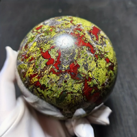 Sphère de cristal de jaspe sang de dragon naturel en gros, pierre de quartz de guérison pour la décoration intérieure, la méditation rituelle