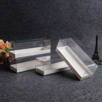 Boîte cadeau pour gâteaux et desserts - Matériaux recyclés écologiques, pelliculage mat, gaufrage, logo personnalisé, poignée transparente, 50 pièces