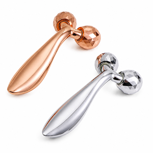 KINWONG Zinc Alloy Face Roller Faceted Diamond Cut Dual Roller Massager Body Massage OEM Wholesale