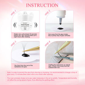 Extensión de pestañas <span class=keywords><strong>NAGARAKU</strong></span>, <span class=keywords><strong>pegamento</strong></span> de secado rápido, 5ml, sin simulación, bajo olor, secado rápido, adhesivo magnético para pestañas - Product Image 5