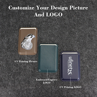 Dompet Ponsel Kulit Premium Asli dengan Cetak Logo Kustom, Dompet Kartu Magnetik untuk iPhone