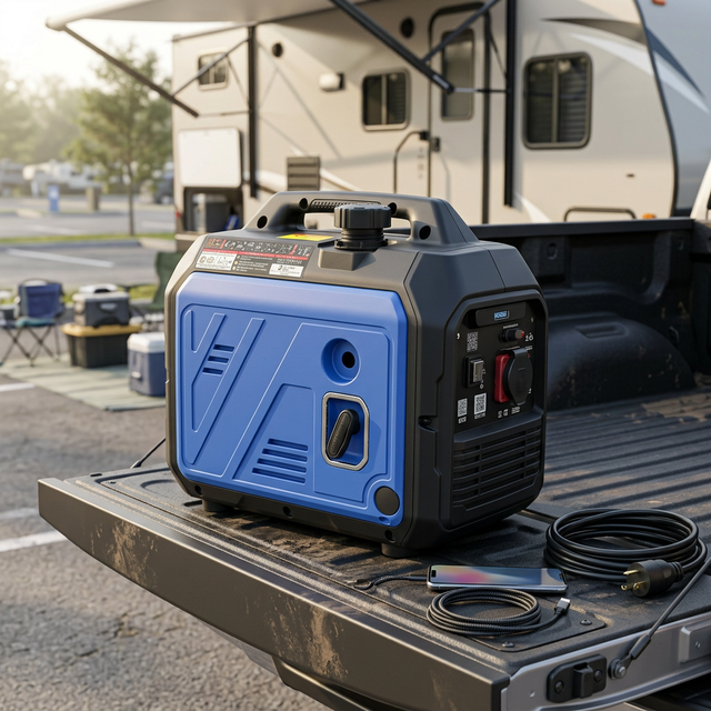 DC 2000W Silent Inverter Generator with 80A Battery Charger Auto Start/Stop Portable 24V AC/DC 60Hz for Home & Camping Backup