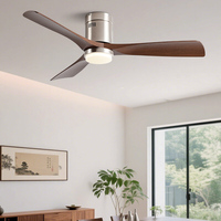 Ventilateur de plafond LED d'usine chinoise, corps en ABS, design moderne et vintage, interrupteur à télécommande pour la maison, la salle à manger, le salon